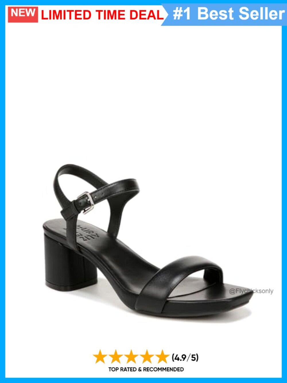 Women's Leather Block Heel Ankle Strap Sandals Open Square Toe